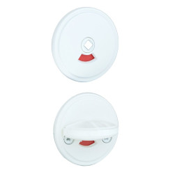 Щиток Abloy 005 WC FIN ROUND краска белая 40мм насквозь ZN JVA комплект, шток 5мм