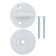 Щиток Abloy 005 WC FIN ROUND краска белая 40мм насквозь ZN JVA комплект, шток 5мм Щиток Abloy 005 WC FIN ROUND краска белая 40мм насквозь ZN JVA комплект, шток 5мм
