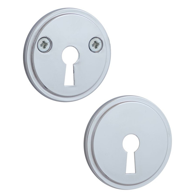Щиток Abloy 005 A FIN ROUND хром полированный насквозь ZN CR комплект Щиток Abloy 005 A FIN ROUND хром полированный насквозь ZN CR комплект