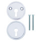 Щиток Abloy 005 A FIN ROUND хром полированный насквозь ZN CR комплект Щиток Abloy 005 A FIN ROUND хром полированный насквозь ZN CR комплект