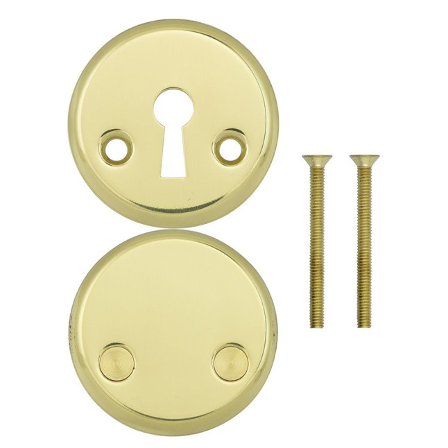 Щиток Abloy 016+028 FIN ROUND латунь полированная насквозь MS Kila комплект Щиток Abloy 016+028 FIN ROUND латунь полированная насквозь MS Kila комплект
