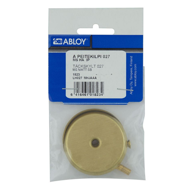 Щиток 027 Abloy P FIN ROUND латунь мат насквозь MS HA комплект Щиток 027 Abloy P FIN ROUND латунь мат насквозь MS HA комплект