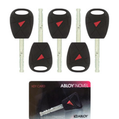 Комплект ключей Abloy NOVEL 5KEY 45mm+CARD