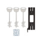 Комплект ключей Mul-t-lock Matrix 3KEY+CARD 100мм 1LOCK Комплект ключей Mul-t-lock Matrix 3KEY+CARD 100мм 1LOCK