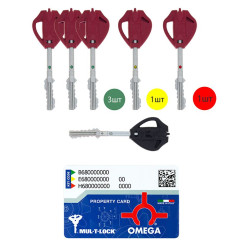 Комплект_ключів MUL-T-LOCK *OMEGA 6KEY+CARD Комплект_ключів MUL-T-LOCK *OMEGA 6KEY+CARD