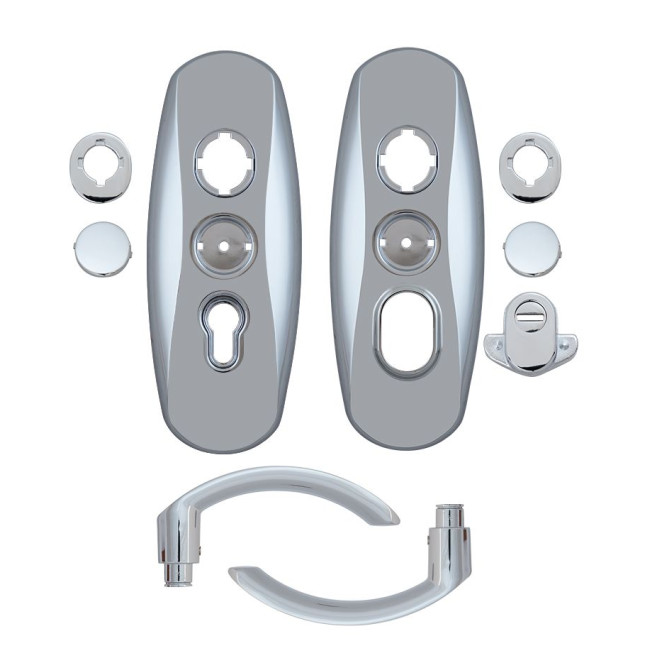 Фурнітура захисна MUL-T-LOCK PLATINUM SH300 mov-mov DIN PLATE 85/90мм Хром_полірований 50-55мм 3клас Platinum NICKEL_CHROME Комплект
