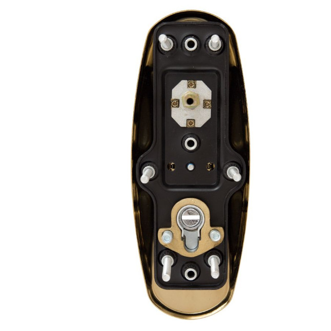 Фурнітура захисна MUL-T-LOCK PLATINUM SH300 fix-mov DIN PLATE 85/90мм Латунь_полірована 50-55мм 3клас Platinum GOLD Комплект
