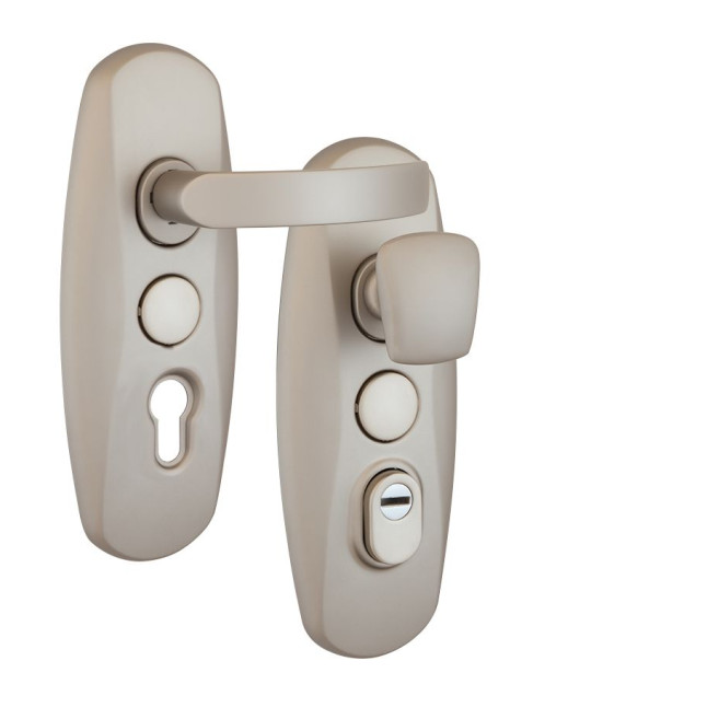 Фурнітура захисна MUL-T-LOCK PLATINUM SH300 fix-mov DIN PLATE 85/90мм Нікель_сатин 50-55мм 3клас Platinum NICKEL_SATIN Комплект