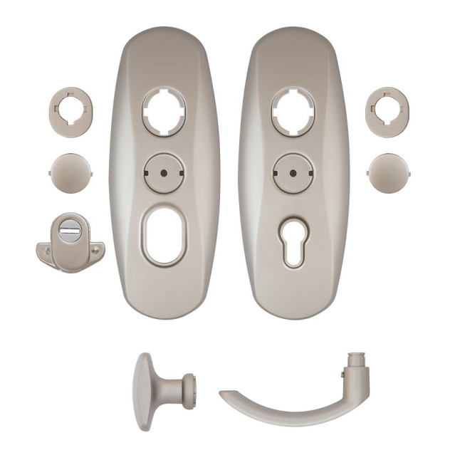 Фурнітура захисна MUL-T-LOCK PLATINUM SH300 fix-mov DIN PLATE 85/90мм Нікель_сатин 50-55мм 3клас Platinum NICKEL_SATIN Комплект
