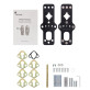 Фурнітура захисна MUL-T-LOCK PLATINUM SH300 fix-mov DIN PLATE 85/90мм Нікель_сатин 50-55мм 3клас Platinum NICKEL_SATIN Комплект