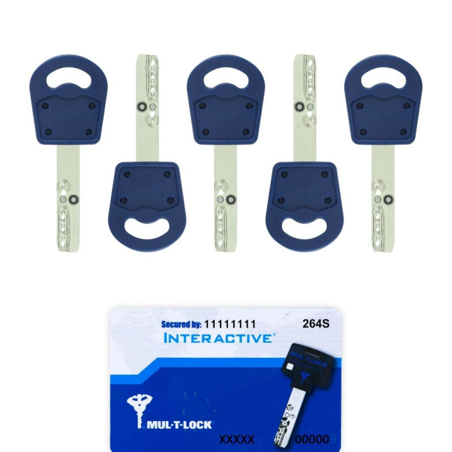 Комплект ключей Mul-t-lock INTERACTIVE 5KEY+CARD Комплект ключей Mul-t-lock INTERACTIVE 5KEY+CARD