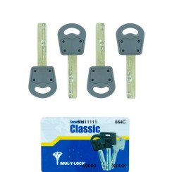 Комплект_ключів MUL-T-LOCK CLASSIC 4KEY+CARD Комплект_ключів MUL-T-LOCK CLASSIC 4KEY+CARD