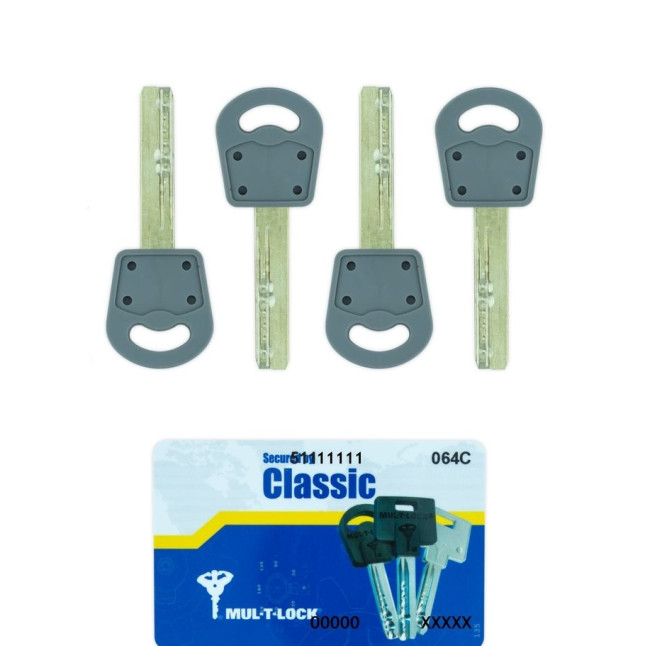 Комплект_ключів MUL-T-LOCK CLASSIC 4KEY+CARD