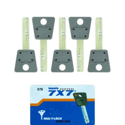Комплект_ключів MUL-T-LOCK 7x7 5KEY+CARD Комплект_ключів MUL-T-LOCK 7x7 5KEY+CARD