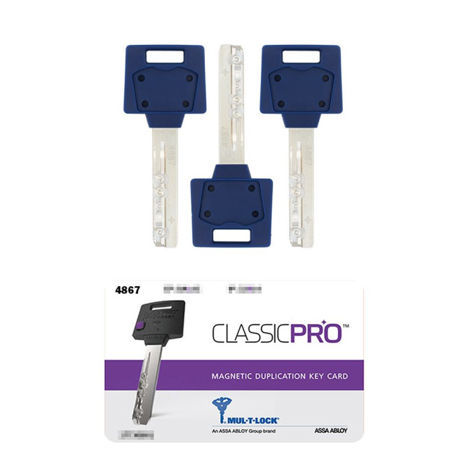 Комплект_ключів MUL-T-LOCK *ClassicPro 3KEY+CARD