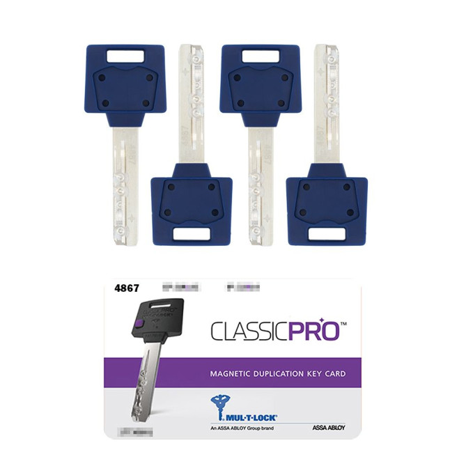 Комплект ключей Mul-t-lock *ClassicPro 4KEY+CARD 