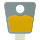Вставка-лого_кольорова MUL-T-LOCK ЛОКСМАЙСТЕР YELLOW (50шт.)