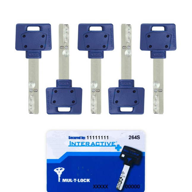 Комплект_ключів MUL-T-LOCK *INTERACTIVE+ 5KEY_47mm+CARD