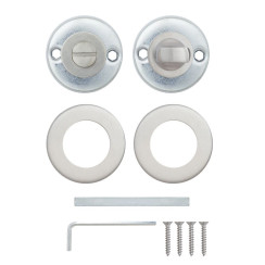 Щиток ROSTEX ES52 WC ROUND нерж.сталь мат 38-52мм накладные NEREZ MAT комплект