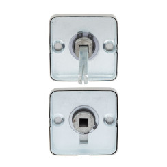 Щиток ROSTEX DESIGN H53 WC SQUARE нерж.сталь мат 38-52мм накладные NEREZ MAT комплект