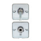 Щиток ROSTEX DESIGN H53 WC SQUARE Нерж.сталь_мат 38-52мм накладне NEREZ_MAT Комплект