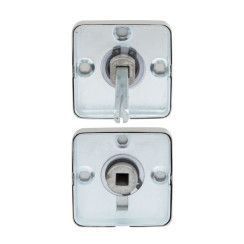 Щиток ROSTEX H50 WC SQUARE нерж.сталь мат 38-52мм накладные NEREZ MAT комплект