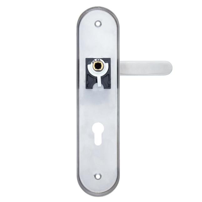 Фурнітура захисна ROSTEX *SOLID-PRO+ F fix-mov DIN PLATE 85мм Нерж.сталь_мат 13мм 56-70мм 4клас Slza/Solid NEREZ_MAT Комплект