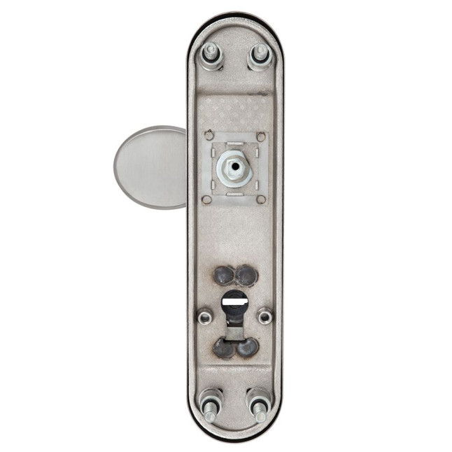 Фурнитура защитная ROSTEX *SOLID-PRO+ F fix-mov DIN PLATE 90мм нерж.сталь мат 13мм 56-70мм 4клас Slza/Solid NEREZ MAT комплект