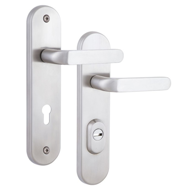 Фурнитура защитная ROSTEX *SOLID-PRO+ F mov-mov DIN PLATE 85мм нерж.сталь мат 13мм 56-70мм 4клас Solid NEREZ MAT комплект