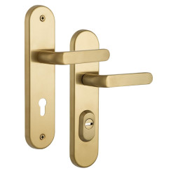 Фурнитура защитная ROSTEX *SOLID-PRO+ F mov-mov DIN PLATE 85мм нерж.сталь мат титан PVD 13мм 56-70мм 4клас Solid NEREZ MAT TI комплект