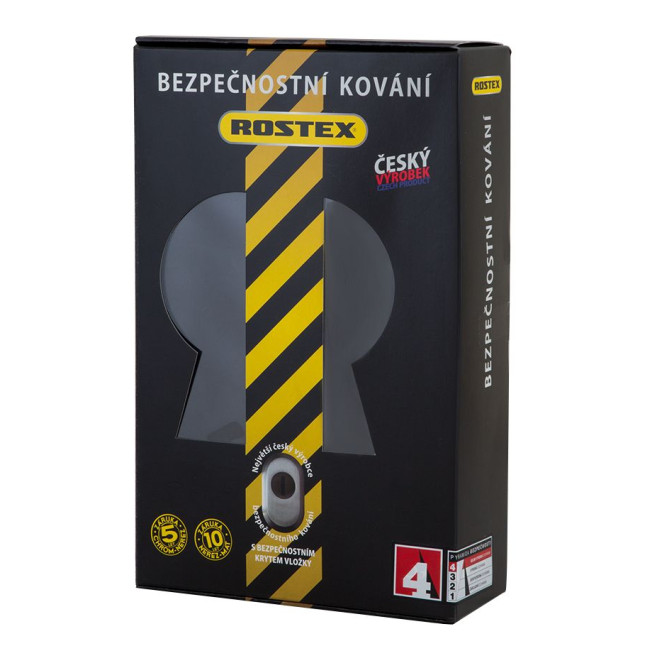 Фурнитура защитная ROSTEX *SOLID-PRO+ F mov-mov DIN PLATE 90мм нерж.сталь мат титан PVD 13мм 56-70мм 4клас Solid NEREZ MAT TI комплект