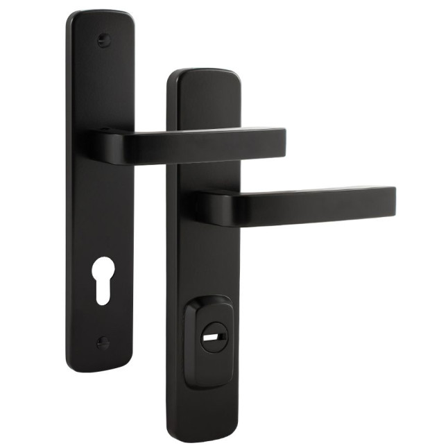 Фурнітура захисна ROSTEX *ASTRA R mov-mov DIN PLATE 90мм Фарба_чорна 22мм 38-55мм 3клас Astra BLACK_MAT Комплект
