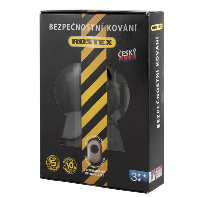 Фурнітура захисна ROSTEX *ASTRA R mov-mov DIN PLATE 90мм Фарба_чорна 22мм 38-55мм 3клас Astra BLACK_MAT Комплект