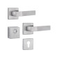 Фурнітура захисна ROSTEX *QUADRUM R/H mov-mov DIN SQUARE Нерж.сталь_мат 23мм 38-45мм 3клас Treviso NEREZ_MAT Комплект, кріплення ручки накладне