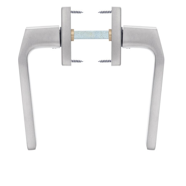 Фурнітура захисна ROSTEX *QUADRUM R/H mov-mov DIN SQUARE Нерж.сталь_мат 23мм 38-45мм 3клас Treviso NEREZ_MAT Комплект, кріплення ручки накладне