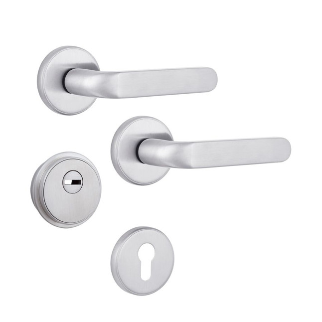 Фурнитура защитная ROSTEX *ROTONDUM R/S mov-mov DIN ROUND нерж.сталь мат 23мм 38-45мм 3клас Solid NEREZ MAT комплект EXTRA, крепления ручки накладные