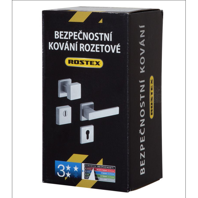 Фурнитура защитная ROSTEX *ROTONDUM R/S mov-mov DIN ROUND нерж.сталь мат 23мм 38-45мм 3клас Solid NEREZ MAT комплект EXTRA, крепления ручки накладные