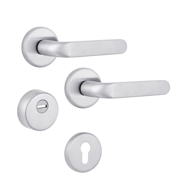 Фурнитура защитная ROSTEX *ROTONDUM R/S mov-mov DIN ROUND нерж.сталь мат 23мм 38-45мм 3клас Solid NEREZ MAT комплект, крепления ручки накладные