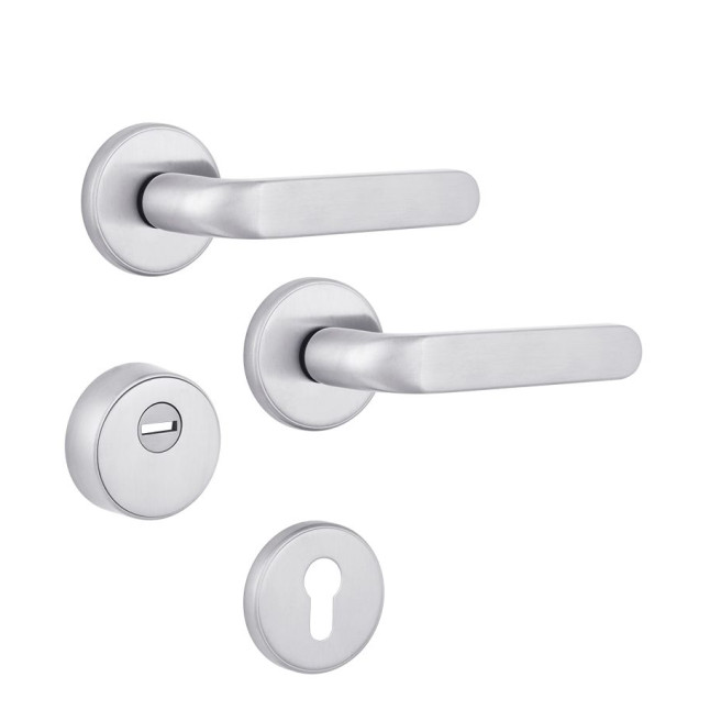 Фурнитура защитная ROSTEX *ROTONDUM R/S mov-mov DIN ROUND нерж.сталь мат 23мм 38-45мм 3клас Solid NEREZ MAT комплект, крепления ручки накладные