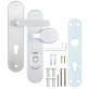 Фурнитура защитная ROSTEX *SOLID-PRO F fix-mov DIN PLATE 85мм нерж.сталь мат 13мм 38-52мм 3клас Slza/Solid NEREZ MAT комплект