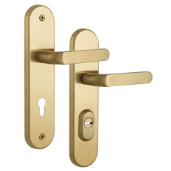 Фурнитура защитная ROSTEX *SOLID-PRO F mov-mov DIN PLATE 85мм нерж.сталь мат титан PVD 13мм 38-52мм 3клас Solid NEREZ MAT TI комплект