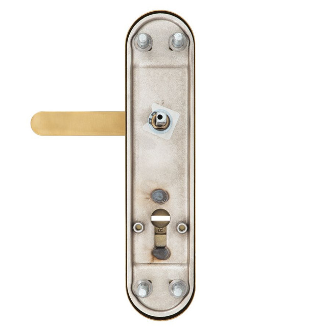 Фурнитура защитная ROSTEX *SOLID-PRO F mov-mov DIN PLATE 85мм нерж.сталь мат титан PVD 13мм 38-52мм 3клас Solid NEREZ MAT TI комплект