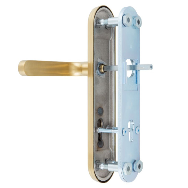Фурнитура защитная ROSTEX *SOLID-PRO F mov-mov DIN PLATE 85мм нерж.сталь мат титан PVD 13мм 38-52мм 3клас Solid NEREZ MAT TI комплект