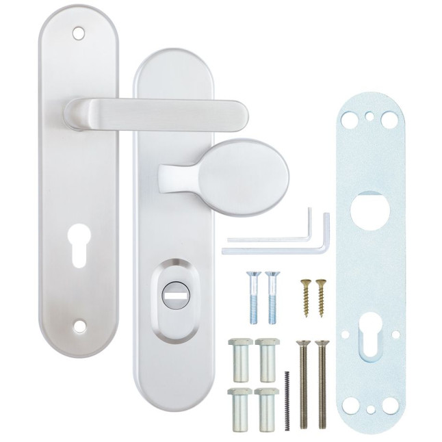 Фурнитура защитная ROSTEX *SOLID-PRO F fix-mov DIN PLATE 90мм нерж.сталь мат 13мм 38-52мм 3клас Slza/Solid NEREZ MAT комплект