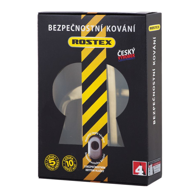 Фурнитура защитная ROSTEX *SOLID-PRO F fix-mov DIN PLATE 90мм нерж.сталь мат титан PVD 13мм 38-52мм 3клас Slza/Solid NEREZ MAT TI комплект