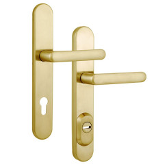 Фурнитура защитная ROSTEX EXСLUSIVE RX-40 mov-mov DIN PLATE 92мм нерж.сталь мат титан PVD 22мм 40-50мм 3клас Ovalne/Exclusive NEREZ MAT комплект