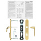 Фурнитура защитная ROSTEX EXСLUSIVE RX-40 fix-mov DIN PLATE 85мм титан PVD 22мм 40-50мм 3клас Ovalne/Exclusive TI комплект