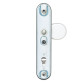 Фурнитура защитная Rostex Adlo Alufest EL1 fix-mov DIN Plate 90мм алюминий серебристый 22мм 40-50мм 3клас Oval/Adlo ALU комплект