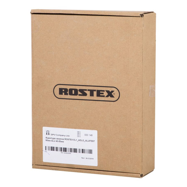 Фурнитура защитная Rostex Adlo Alufest EL1 fix-mov DIN Plate 90мм алюминий серебристый 22мм 40-50мм 3клас Oval/Adlo ALU комплект