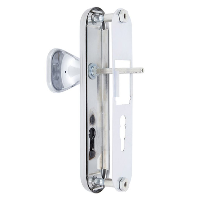 Фурнитура защитная ROSTEX UNIVERSAL R fix-mov DIN PLATE 85мм хром полированный 22мм 71-85мм 3клас Ovalne/Baryt CR комплект
